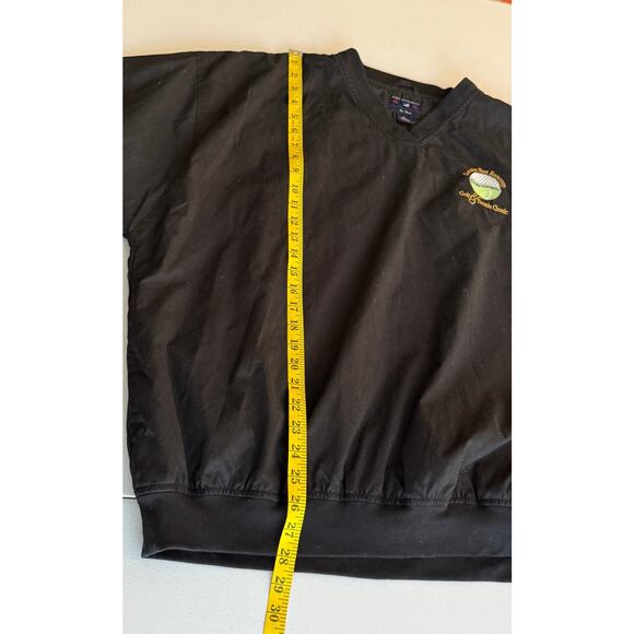 VTG Port Authority Windbreaker Jacket Sweater Jumper Men XL Black Golf Tennis - Picture 5 of 12